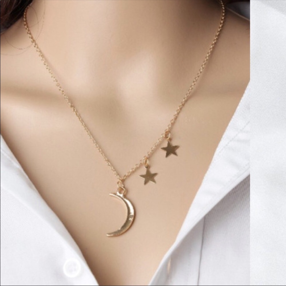 🌟 last One! Star and Moon Crescent Necklace - Picture 2 of 4